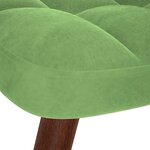 vidaXL Chaise à bascule avec repose-pied vert clair velours