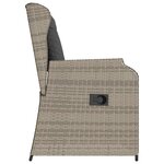 vidaXL Chaises inclinables jardin lot de 2 et coussins résine tressée