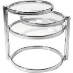 Table basse plateaux pivotants en verre 3 plateaux
