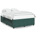 vidaXL Cadre de lit sans matelas vert foncé 140x190 cm velours