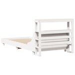 vidaXL Cadre de lit sans matelas blanc 75x190 cm bois de pin massif