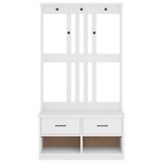 vidaXL Portemanteau SANDNES blanc 87x40x159 5 cm bois massif pin