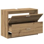 vidaXL Meuble Sous Évier avec tiroir Chêne artisanal 78 x 37 x 59 cm