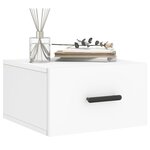 vidaXL Table de chevet murale blanc 35x35x20 cm