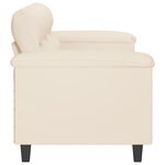 vidaXL Canapé à 3 places Beige 180 cm Tissu microfibre