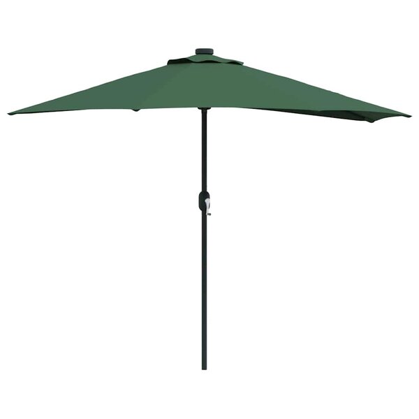 vidaXL Parasol de jardin demi Vert 294 x 150 x 224 cm tissu