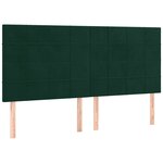 vidaXL Sommier à lattes de lit matelas et LED Vert foncé 160x200 cm