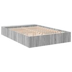 vidaXL Cadre de lit sonoma gris 140x200 cm bois d'ingénierie
