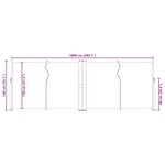 vidaXL Auvent latéral rétractable Rouge 140 x 1000 cm