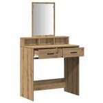 vidaXL Table de Toilette avec tiroir Chêne artisanal 79 x 41 x 140 cm