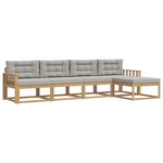 vidaXL Ensemble de canapés d'extérieur 4 Pièces Blanc et gris clair