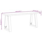 vidaXL Banc avec bord vivant 110 cm bois d'acacia massif