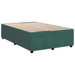 vidaXL Cadre de lit sans matelas vert foncé 120x200 cm velours