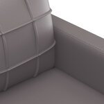 vidaXL Ensemble de canapés 3 Pièces avec coussins gris similicuir