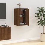 vidaXL Meuble TV mural Chêne marron 40x34 5x60 cm