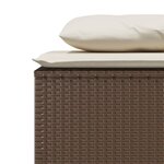 vidaXL Ensemble à manger de jardin 3 Pièces et coussins marron poly rotin