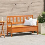 vidaXL Banc extérieur Marron 119 x 76 x 44cm Bois de pin massif