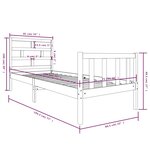 vidaXL Cadre de lit sans matelas bois de pin massif