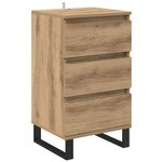 vidaXL Buffet avec tiroir chêne artisanal Bois d'ingénierie