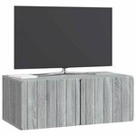 vidaXL Meuble TV mural Sonoma gris 78 5 x 41 x 30 cm Bois d'ingénierie