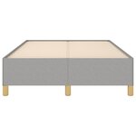 vidaXL Cadre de lit sans matelas gris clair 120x190 cm tissu