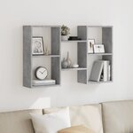 vidaXL Étagère murale gris béton 96x18x60 cm bois d'ingénierie