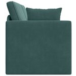 vidaXL Canapé-lit Vert foncé 213 x 76 x 77 cm Velours