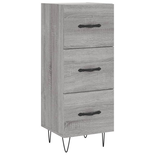 vidaXL Buffet Sonoma gris 34 5x34x90 cm Bois d'ingénierie