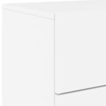 vidaXL Table de chevet murale avec lumières LED blanc