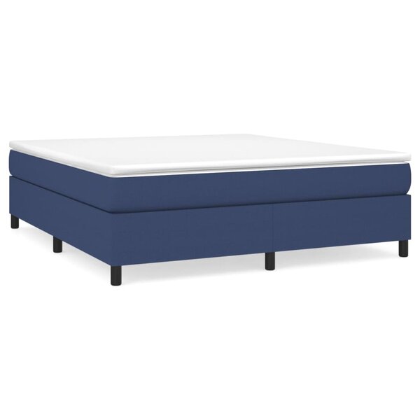 vidaXL Cadre de lit Bleu 180 x 200 cm Tissu