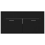 vidaXL Armoire d'évier avec lavabo intégré Noir Bois d'ingénierie