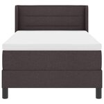 vidaXL Lit boxspring avec matelas Marron foncé 80 x 200 cm