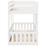 vidaXL Lit superposé Blanc 90x200 cm Bois de pin massif