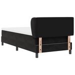 Lit Box Spring vidaXL avec Matelas Noir 100x200 cm Velours