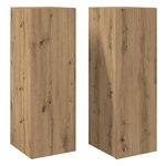 vidaXL Meubles TV 2 Pièces chêne artisanal 30 5x30x90cm bois d'ingénierie