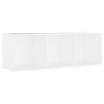 vidaXL Meubles TV 3 Pièces Blanc 107x35x37 cm Bois d'ingénierie