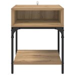 vidaXL Table de chevet Chêne artisanal 40 x 40 x 50 cm