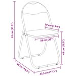 vidaXL Chaise pliante 2 Pièces Noir 48 x 43 5 x 81 cm Simili cuir