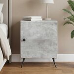 vidaXL Cabinet de chevet Gris béton 43 x 34 5 x 50 cm