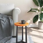 vidaXL Dessus de table rond cire marron Ø30x2 5 cm bois de pin massif