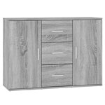 vidaXL Buffet Sonoma gris 91x29 5x65 cm Bois d'ingénierie