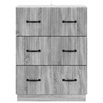 vidaXL Armoire à tiroirs Sonoma gris 66 x 34 5 x 87 cm