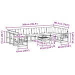 vidaXL Ensemble de canapés d'extérieur 11 pc Blanc et Beige