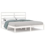vidaXL Cadre de lit sans matelas blanc 200x200 cm bois massif de pin