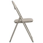 vidaXL Chaise pliante 8 Pièces Sable 48 x 43 5 x 81 cm Simili cuir