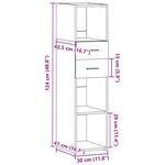 vidaXL Buffet haut blanc 30x42 5x124 cm bois d'ingénierie