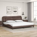 vidaXL Cadre de lit sans matelas marron 200x200 cm similicuir
