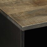 vidaXL Meuble TV noir 100x33x46 cm bois massif de manguier
