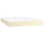 vidaXL Sommier à lattes de lit avec matelas Crème 140x200cm Similicuir