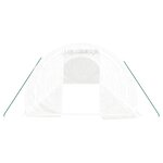 vidaXL Serre avec cadre en acier blanc 24 m² 8x3x2 m